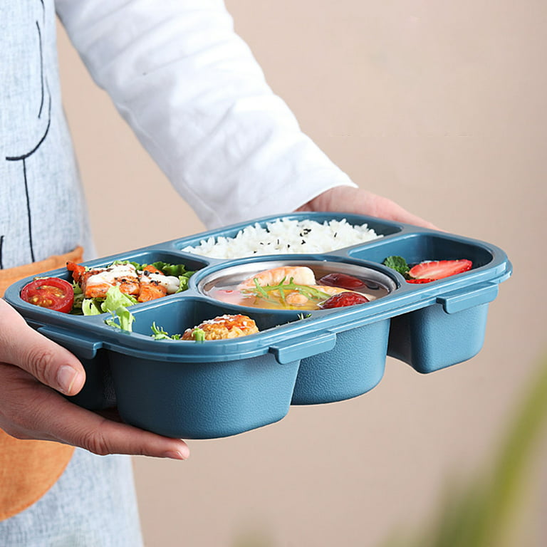 Bento Box Lunch Containers - Bento Boxes for Adults, Lunch Boxes for Kids,  5 Compartment Food Containers with Lids, Bento Lunch Box, Leakproof
