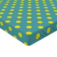 thumbnail image 2 of Ambesonne Yellow and Blue Fitted Sheet, Nostalgic Dots, Twin XL Size, Teal Yellow, 2 of 3
