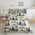 thumbnail image 2 of Homewish Rustic Southwest Cowboys Bedding Comforter Set,Tropical Pine Tree Twin Comforter Sets,Green Beige Bedding Set For Boys,Super Cozy Room Decor Reversible,2 Pieces, 2 of 8