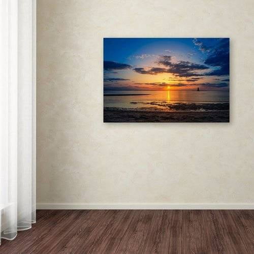 Trademark Fine Art 'Sunset Breakwater Lighthouse' Canvas Art by PIPA Fine Art