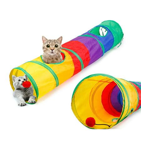Free Combination Pet Cat Tunnel Up Tube Collapsible Kitten Rabbit Play