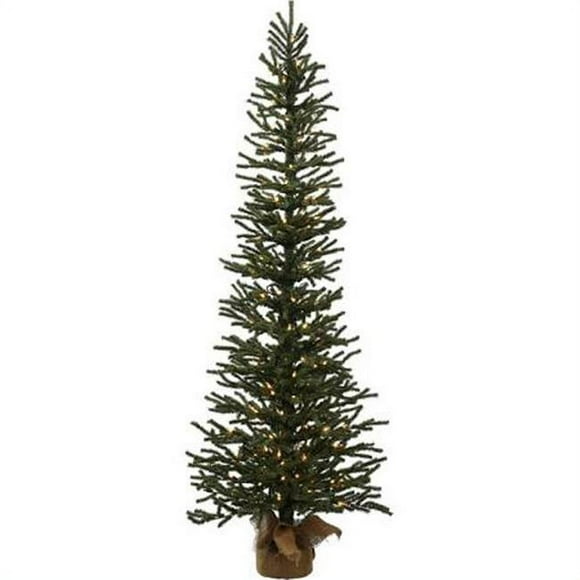 Vickerman X167551 Gold LED Burlap Base Christmas Tree with Warm White Lights - 5 ft.