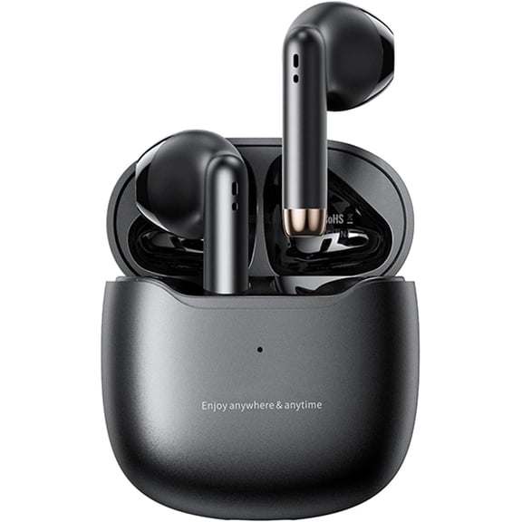 True Wireless Earbuds Bluetooth 5.3, with Microphone & Noise Cancelling for Working Out, Deep Bass TWS in-Ear Headphones with Charging Case for iPhone Android