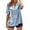 Light Blue, variant on Oksale Satin Button Down Blouses for Women Dressy Business Short Sleeve Summer Tops Loose Casual V Neck Stretch Shirts Lightweight Outfits Gray S