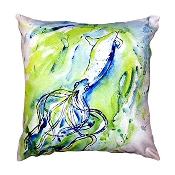 Betsy Drake Calamari No Cord Throw Pillow
