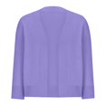thumbnail image 5 of Lixiuxyad Womens Cardigans Women's Lightweight Lace Crochet Cardigan 3/4 Sleeve Knit Shawl Top,Purple, 5 of 6