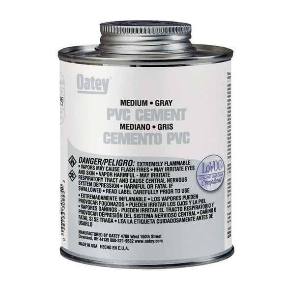 CEMENT PVC MED GRAY 8OZ (Pack of 1)