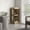 Oak, variant on Oak 46-inch Corner Bar Cabinet with Shelves for Dining Room Complements Modern Decor