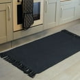 thumbnail image 1 of Seavish Black Kitchen Rugs, 2x4 Washable Bathroom Rug Runner, Cotton Recycled Woven Area Rug, Boho Throw Rugs with Tassles, Braid Farmhouse Accent Carpet for Laundry Porch Entryway Front Door Mat, 1 of 8