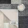 thumbnail image 4 of World Rug Gallery Modern Boxes Design Non-slip (Non-skid) Gray 3'3" x 5' Area Rug, 4 of 8