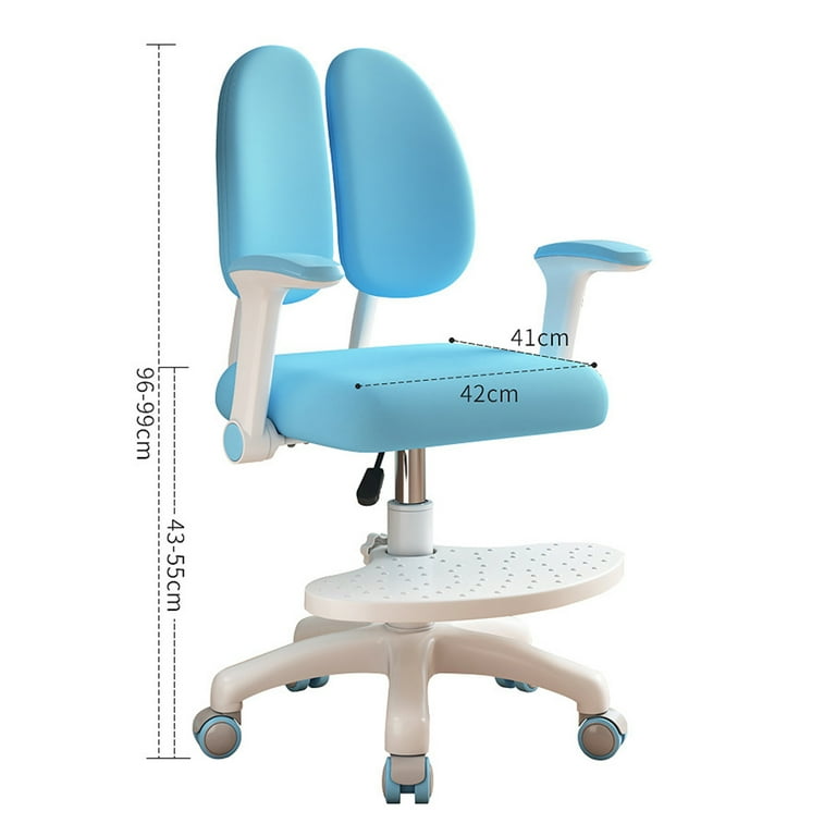 LA TALUS Upgraded Children Desk Chair with 360 Degree Wheels Height Depth Adjustable Kids Computer Chair Cute Children Study Chair for Home School and Library Blue Pink Blue Walmart