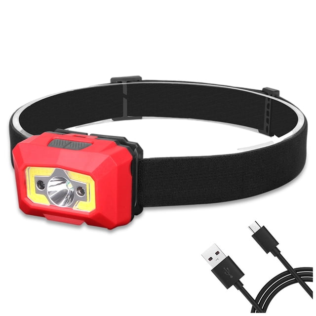 Faro IPX5 IPX5 Inducción impermeable USB Recargable Reparación de la cabeza de la cabeza con diadema ajustable Pescante Linterna Pesca kenally OD019695-00B