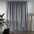 thumbnail image 2 of 3S Brother's Solid Luxury Matte Velvet Soft Curtains Set of 2 Panels Hanging Back Tap & Rod Pocket Home Décor Bedroom Kitchen Office Windows Room Darkering ( Silver-52"x72"), 2 of 6