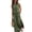 Dark Green, variant on Women's Plus Size Round Neck Sleeveless Slit Maxi Dress with Pockets 95% polyester and 5% spandex Soft Breathable