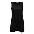 thumbnail image 5 of Bxsruta Women's Sleeveless Twist Knot Tunic Dress - Casual Crew Neck Knit Summer Mini Dress, Pullover Lightweight Soft Breathable Stretchy and Comfortable Fabric for Everyday Wear, 5 of 7