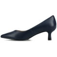 thumbnail image 2 of Journee Womens Pammie Slip On Pointed Toe Kitten Heel Pumps, Widths Available, 2 of 8