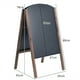 thumbnail image 3 of Costway Pizarra de madera plegable al aire libre negro Pizarra desde el suelo 2 lados 80x45cm, 3 of 10