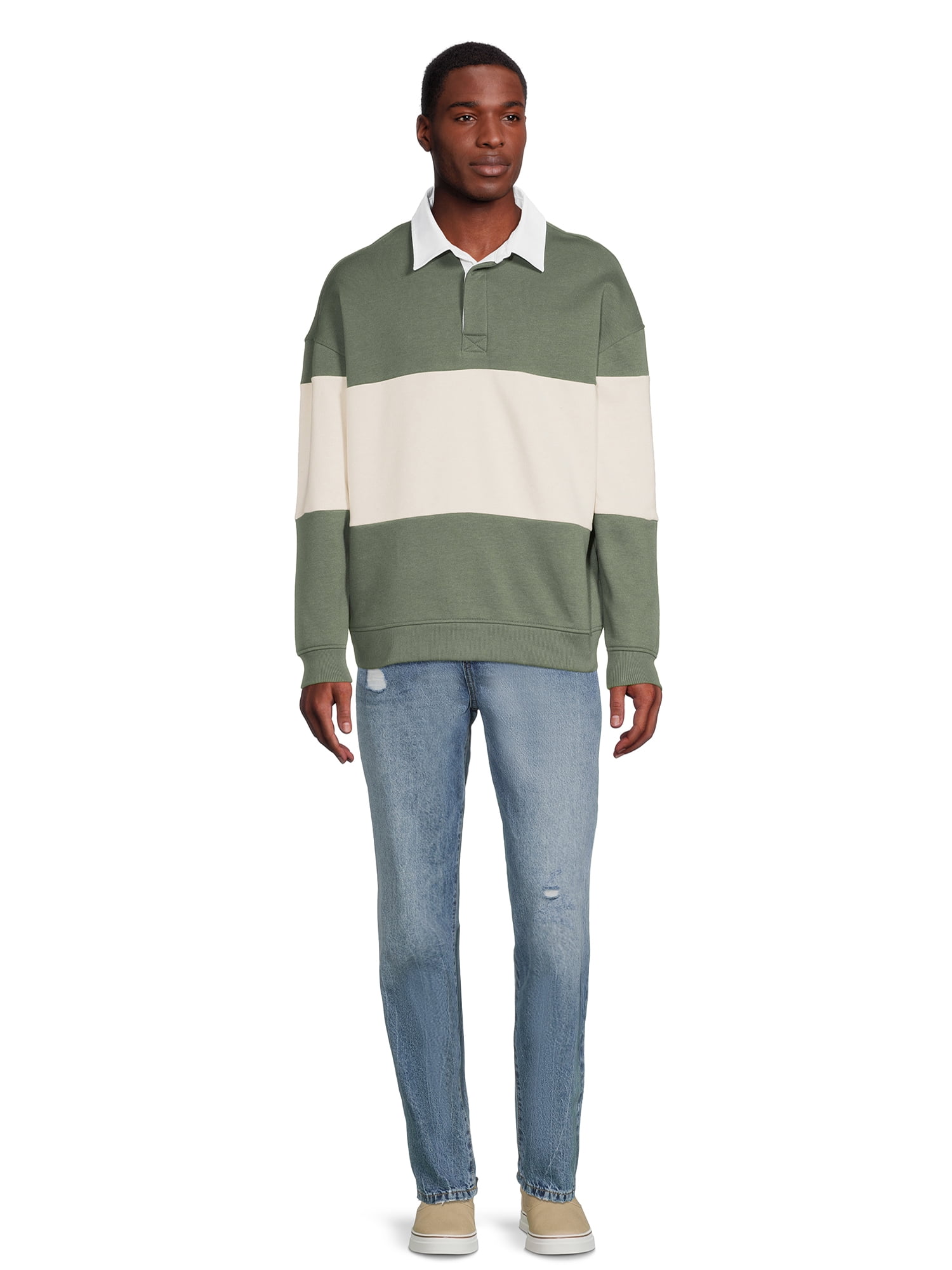 No Boundaries Men's Polo Sweatshirt
