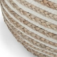 thumbnail image 4 of Simpli Home Yolanda Boho Pouf Rond en Tissu de JUTE Naturel, 4 of 7