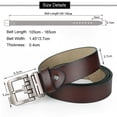 thumbnail image 3 of JingHao Belts for Men Big and Tall,Mens Belt Leather for Casual Jeans Dress Work All Size 28"-64" Black Brown Width 1.45"(34"-36"/Belt Length 115cm, Coffee), 3 of 6
