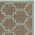 thumbnail image 5 of SAFAVIEH Courtyard Estelle Geometric Indoor/Outdoor Area Rug, 6'7" x 9'6", Brown/Aqua, 5 of 7