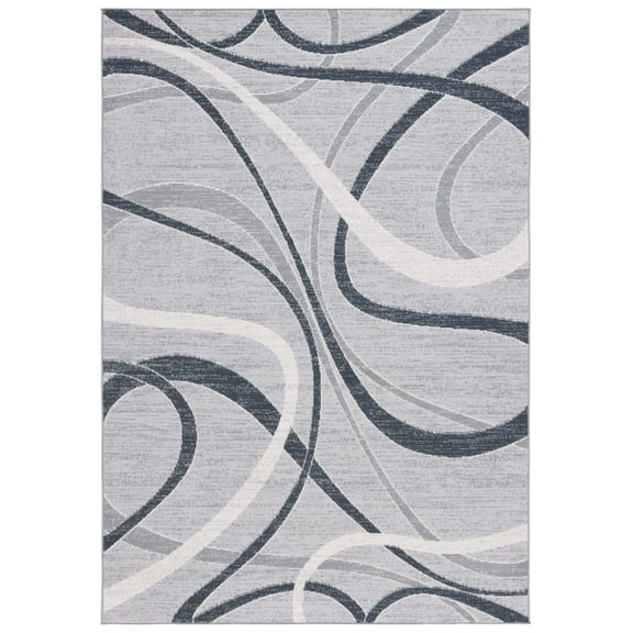 SAFAVIEH Odyssey Dymphna Modern Area Rug, Grey/Ivory, 5'3" x 7'6"