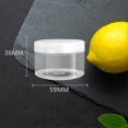 thumbnail image 4 of Makeup Jars Round Clear Containers for Daily Use Travel White Lightweight Durable Plastic 10Pcs, 4 of 4
