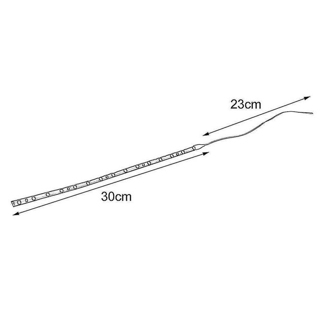 5 unids/set 12v verde 30cm 15 vehículos de coche tira de luz impermeable Flexible