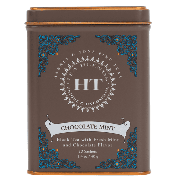 Harney & Sons Chocolate Mint Black Tea with Chocolate and Peppermint, 1.4 oz, 20 Count