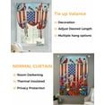 thumbnail image 3 of Independence Day Tie Up Curtains for Window, Thermal Insulated Balloon Shade Adjustable Rod Pocket Curtains Valance Panels for Kitchen Bathroom Cafe 42 x 45 4th of July Bird USA Flag Flower Bird, 3 of 6