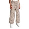 thumbnail image 4 of SHTXOZHI Corduroy Print Pants For Girls Elastic Waist Loose Casual Bottoms Warm Breathable Elastic Cuffed Jogger Pants, 4 of 5