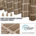 thumbnail image 3 of Deconovo Original Design Fabric Shower Curtain, Brown, 72W x 72L Inch, Waterproof Easy to Clean Bathroom Curtain, 3 of 6