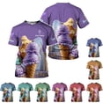 thumbnail image 2 of Personalized 3D Ice Creams T Shirt with Name, Custom Ice Cream Shirts for Team, Men Women unisex 3D shirt (Orange, 3XL), 2 of 10