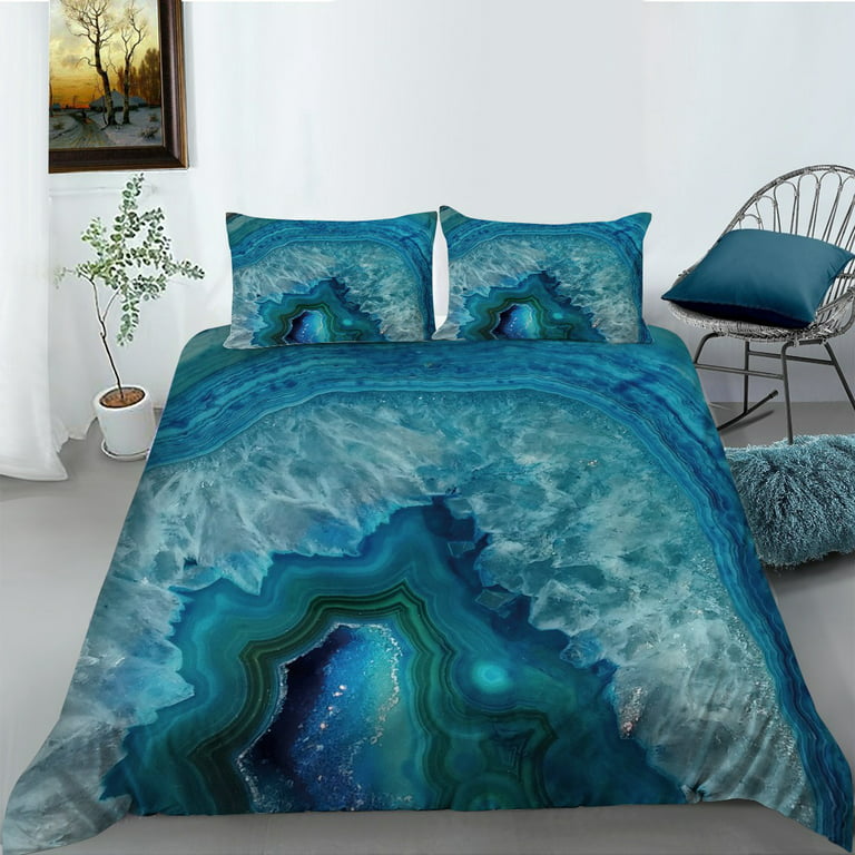 Duvet Cover Set Queen Size Sea Level Waves Luxury Soft Bedding Set