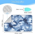 thumbnail image 2 of Ironing Mat Portable Ironing Blanket for Table Top Travel Ironing Pad for Washer Dryer 27.6" x 47.2" Watercolor Indigo Waves, 2 of 6