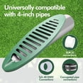 thumbnail image 4 of 4 Inch Angled Drain Grating for Drainage Systems, Yard Drain Emitter for Gutter Downspout Extensions, Lawn Slope Drainage Pipe Emitter for Ditch (2p), 4 of 7