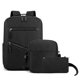 thumbnail image 1 of 3pcs Travel Backpack Sets Women Men Laptop Backpack With Usb Charging Port + Shoulder Bags + Wallet For Business School Office Work, 1 of 1