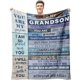 thumbnail image 1 of LHSHID Grandson Gifts from Grandma Grandpa Blanket Grandson Gifts Throw Blanket Gifts for Grandson Blankets Throws Grandson Gift Ideas Blankets for Birthday Graduation Christmas 50"x60", 1 of 7
