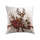 thumbnail image 2 of Funda de almohada navideña | Funda de almohada decorativa festiva con estampado de renos y Papá Noel | Decoración festiva para el hogar, ideal para sofá y cama | Funda de cojín cuadrada de 45x45 cm, 2 of 6
