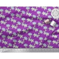 thumbnail image 3 of Soimoi Purple Rayon Fabric Leaves & Tropical Floral Watercolor Print Fabric by The Yard 42 Inch Wide, 3 of 3