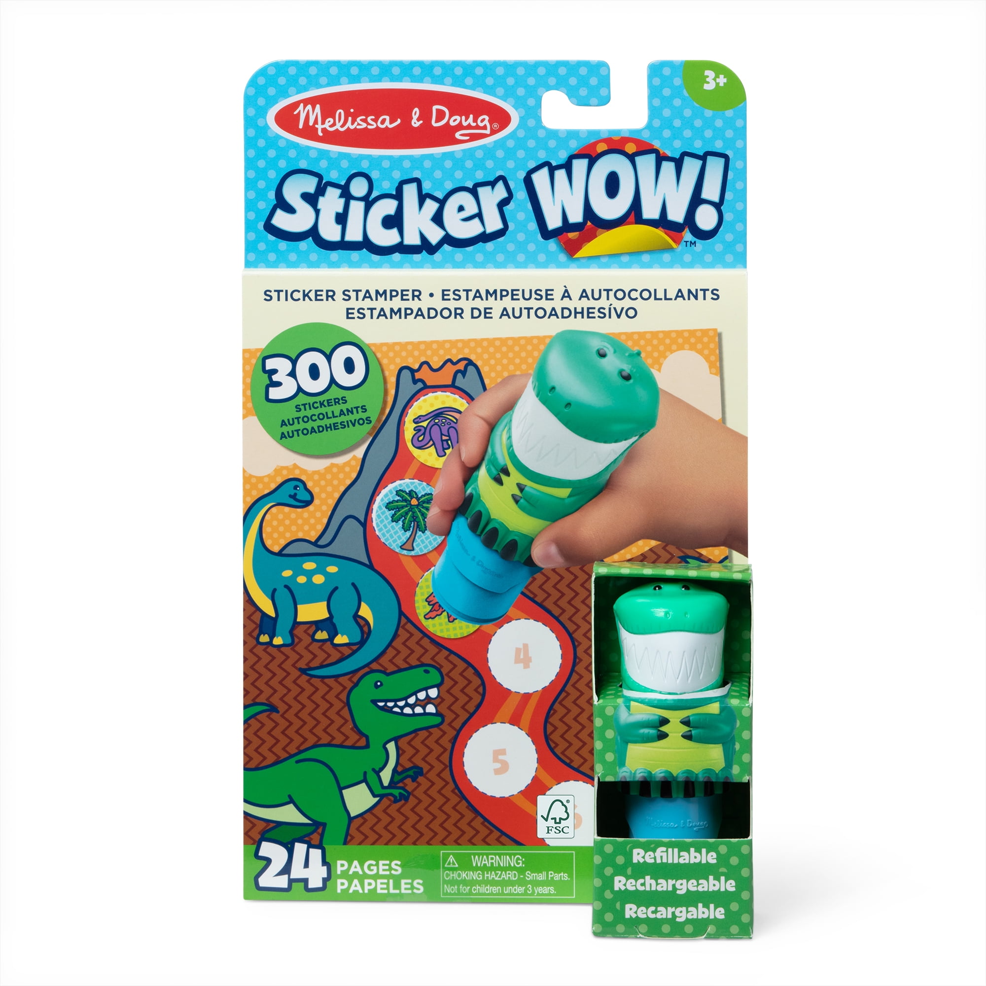 (2 pack) Melissa & Doug Sticker WOW!™ 24Page Activity Pad and Sticker Stamper, 300 Stickers, Arts an(图3)