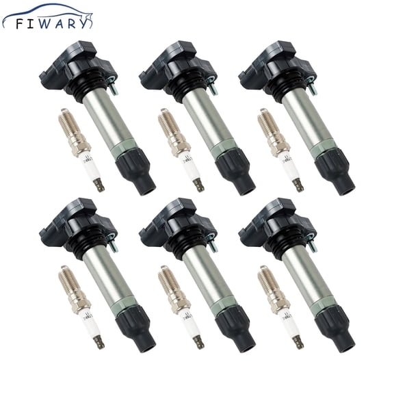 FIWARY 6pcs Ignition Coils  6pcs Iridium Spark Plugs for Buick Chevrolet Cadillac Saturn V6 3.6L UF569