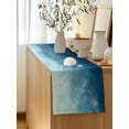 thumbnail image 5 of Table Runner 72 Inches Long for Kitchen Dining, Blue Ombre Dresser Scarf Farmhouse, Dining Table Decorations for Wedding/Parties, Coastal Beach Modern Abstract Art 14 x 72 In, 5 of 8
