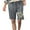 Grey, variant on Women's Daisy Graphic Print Casual Shorts Elastic Drawstring with Pockets Summer Everyday Wear Shorts