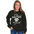 thumbnail image 3 of Paw Print In My Heart Cute Pet Owner Women Crewneck Sweatshirt Brisco Brands S, 3 of 5