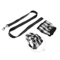 thumbnail image 2 of Vestido de arnés con chaleco para cerdos para mascotas, con correa y gorra, correa para arnés para caminar a prueba de fugas, negro, blanco, M, 2 of 12