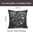 thumbnail image 2 of LALILO Throw Pillow Covers I Love Sport Doodle Sport Chalk Chalkboard Cushion Cover 18" x 18", 2 Pack, 2 of 6