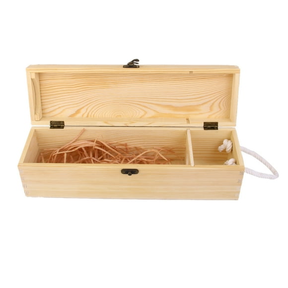 Empty Single Bottle Wood Case Crate Box Carrier Storage Container