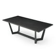 thumbnail image 5 of Mid Century Modern Rectangular MDF Dining Table - Space-Saving Design for Dining Room, Balcony, Cafe, Bar & Conference Use - Black Finish, 5 of 9