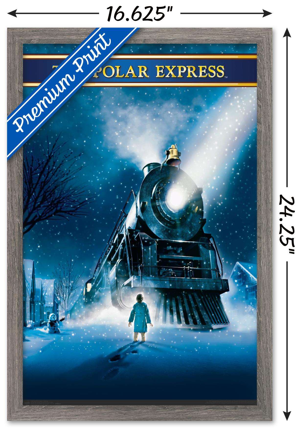 The Polar Express - One Sheet Wall Poster, 14.725" x 22.375", Framed